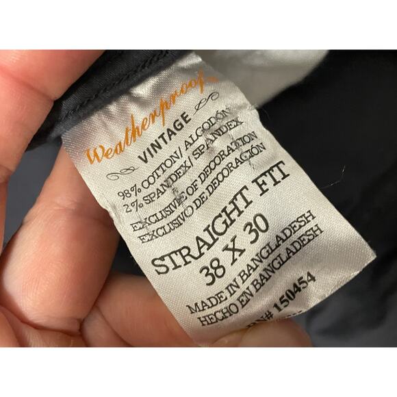 Weatherproof Vintage Men's 38 x 30 Gray Flat front Comfort Waist Straight Pants - Picture 2 of 4